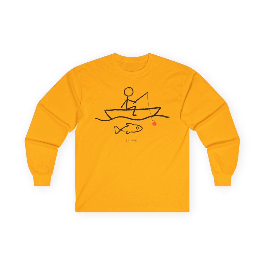 Just Vibing Fishing Long Sleeve T-Shirt