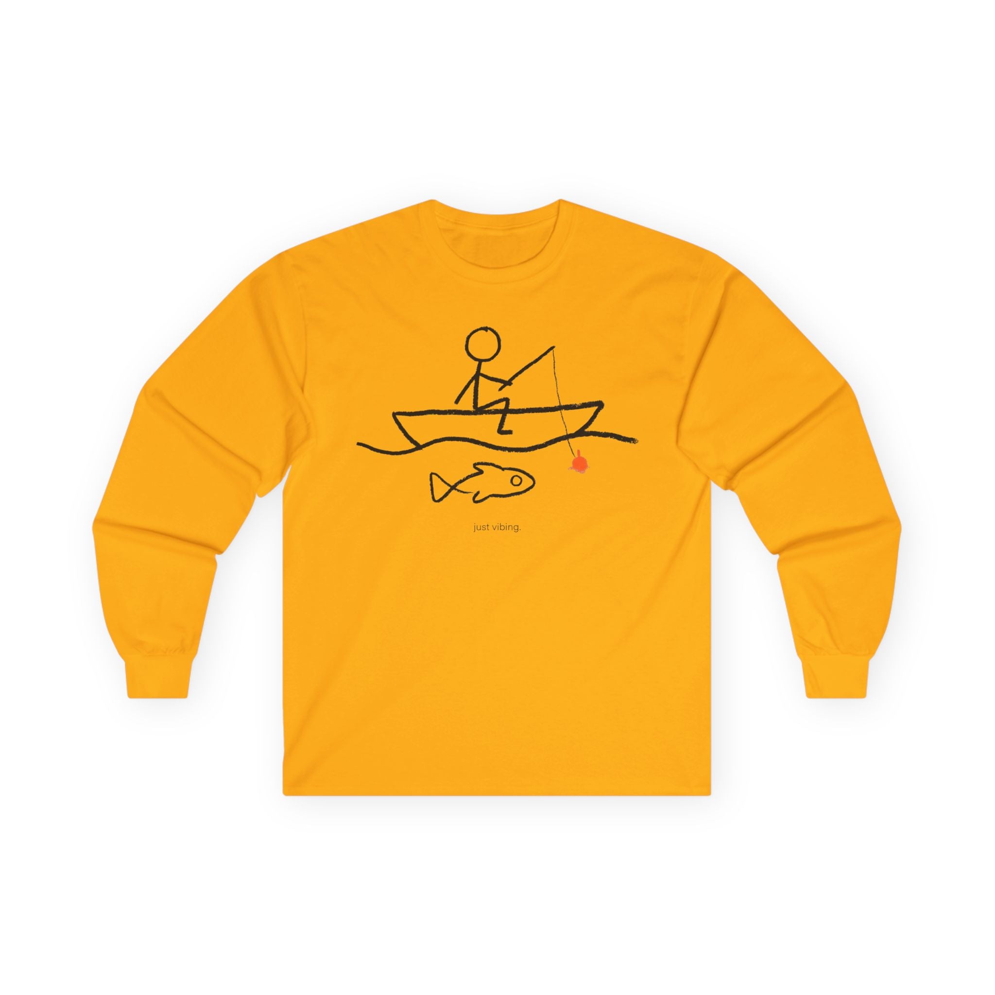 Just Vibing Fishing Long Sleeve T-Shirt