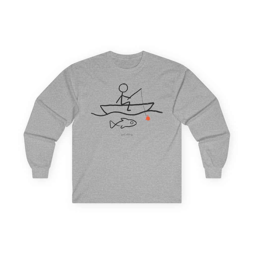 Just Vibing Fishing Long Sleeve T-Shirt