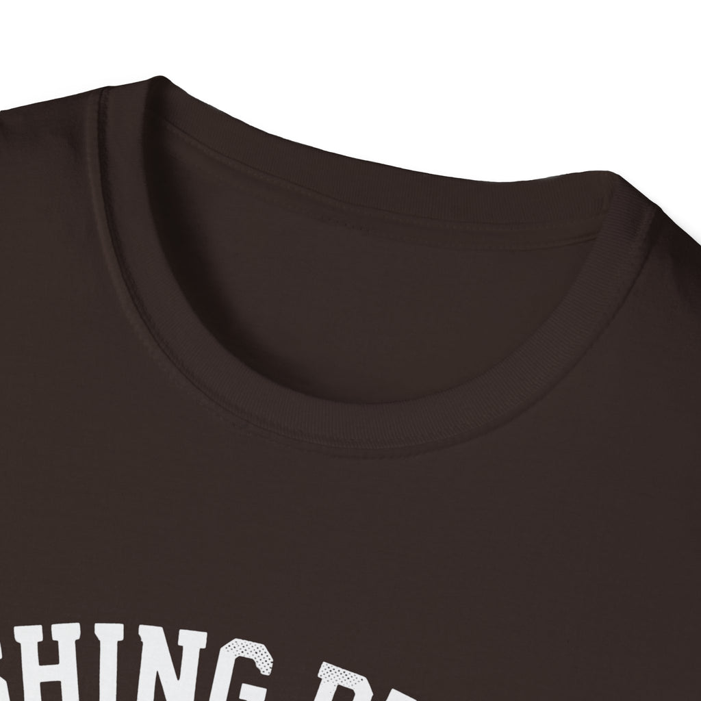 Fishing Buddy funny fishing t-shirt with net and bass — Fishing Buddy Funny Fishing T-Shirt front view in Black | River Giants Club