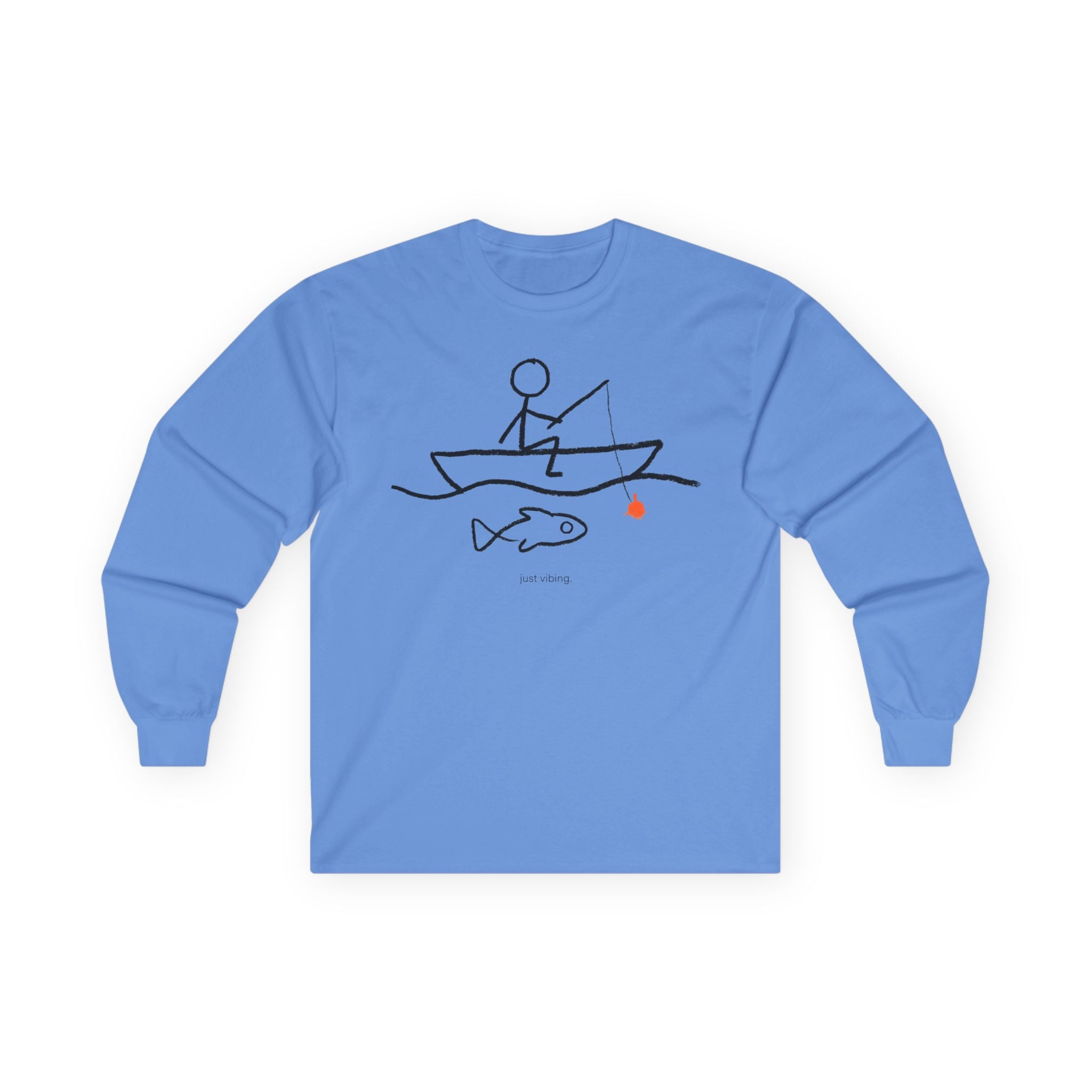 Just Vibing Fishing Long Sleeve T-Shirt