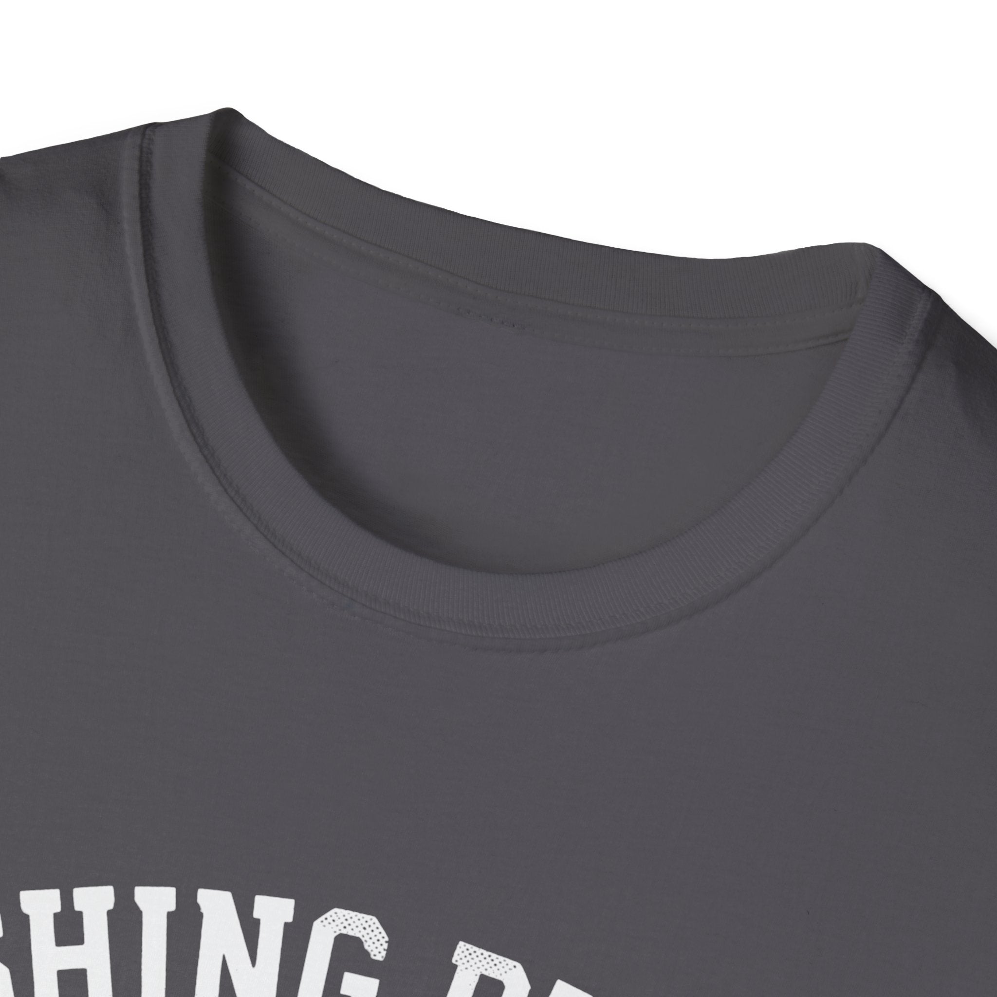 Fishing Buddy funny fishing t-shirt with net and bass — Fishing Buddy Funny Fishing T-Shirt back view in Antique Cherry Red | River Giants Club