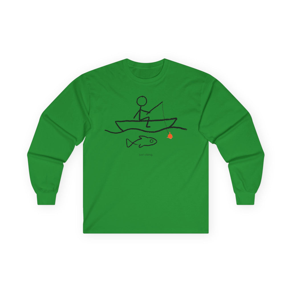 Just Vibing Fishing Long Sleeve T-Shirt