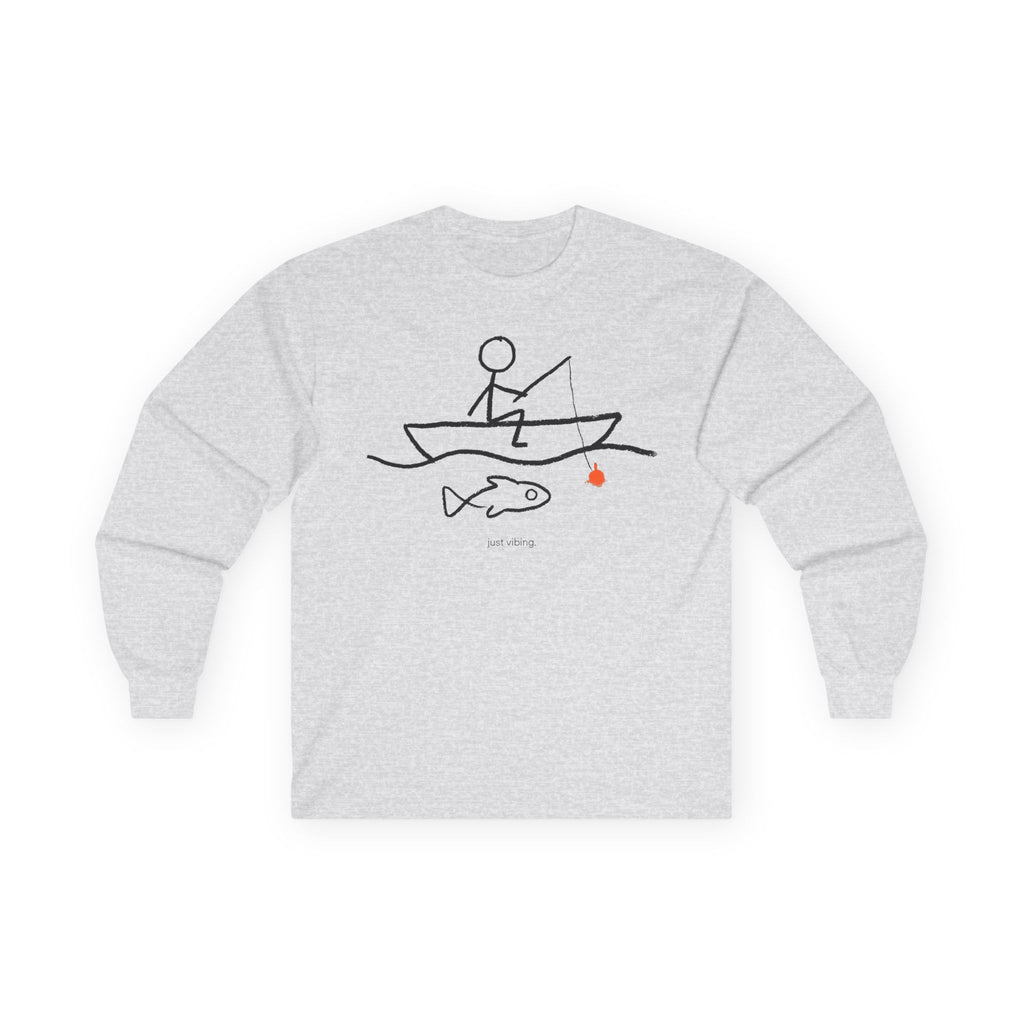Just Vibing Fishing Long Sleeve T-Shirt