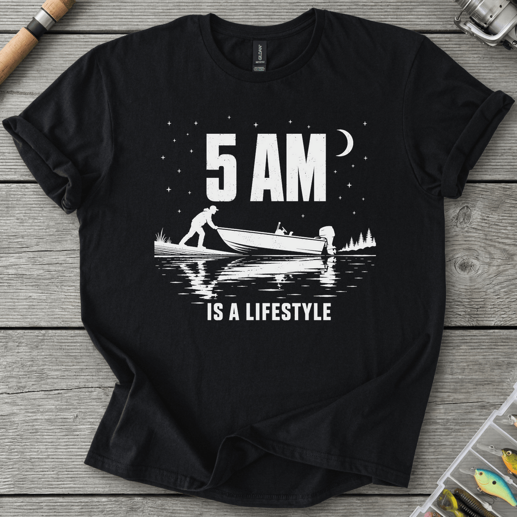 5AM Lifestyle T-Shirt in Black | River Giants Club