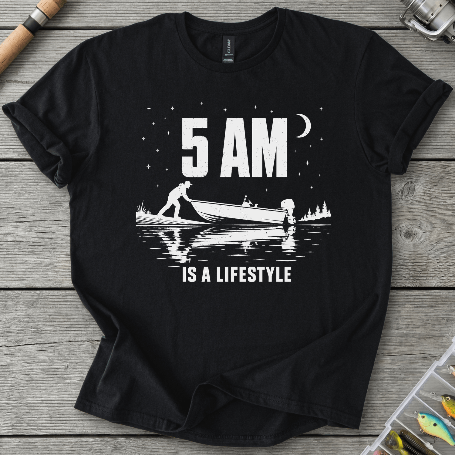 5AM Lifestyle T-Shirt in Black | River Giants Club