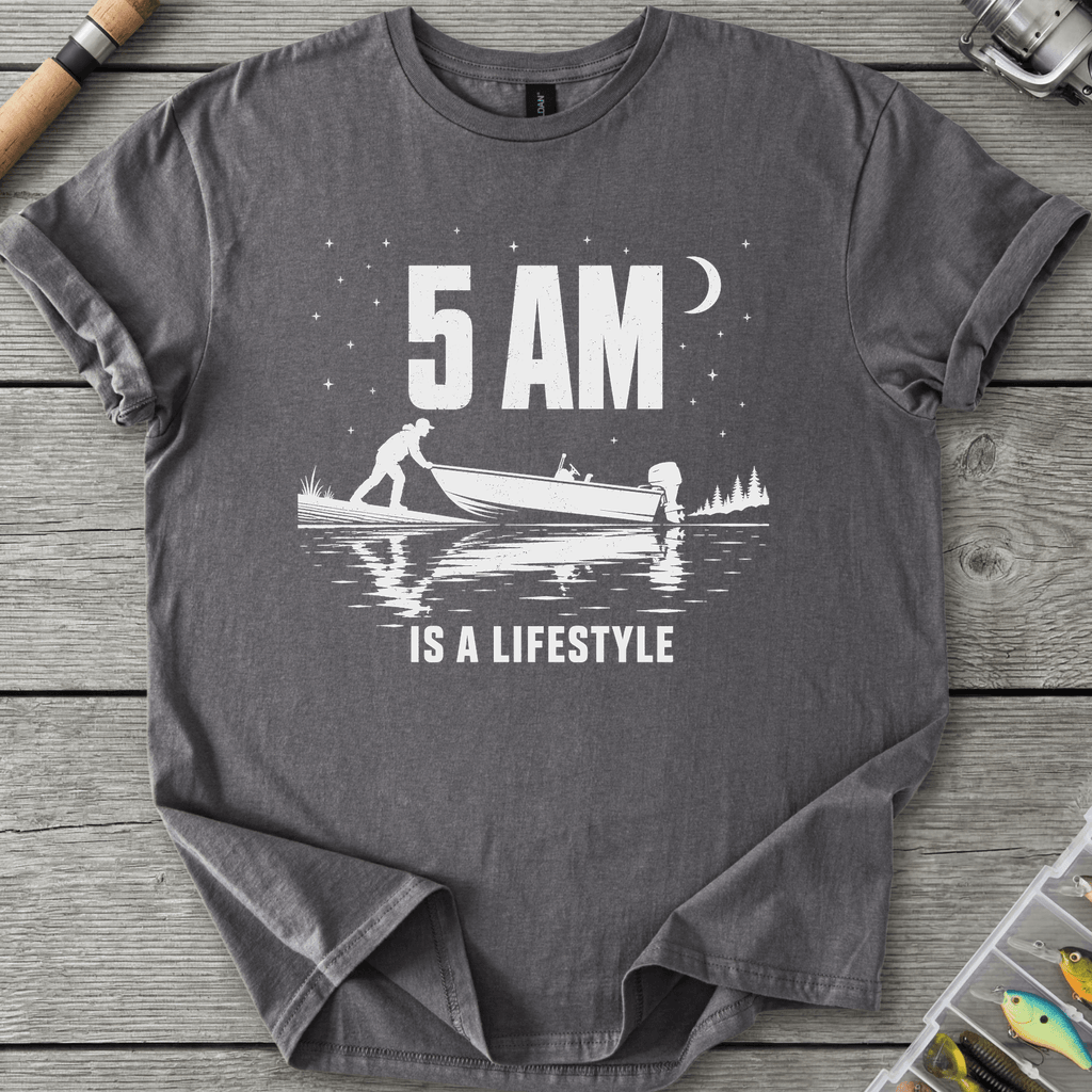 5AM Lifestyle T-Shirt in Charcoal | River Giants Club