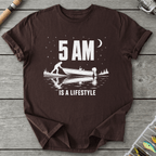 5AM Lifestyle T-Shirt in Dark Chocolate | River Giants Club