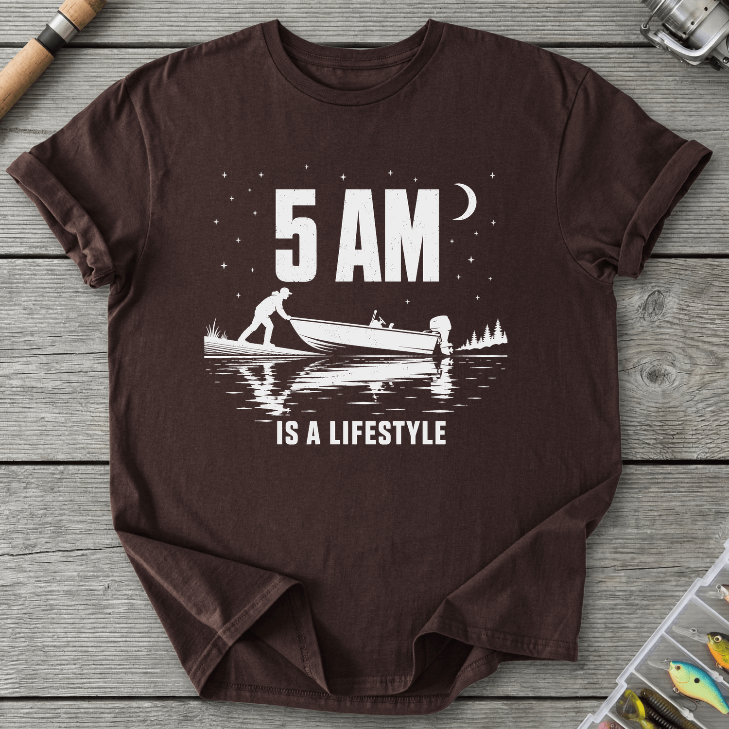 5AM Lifestyle T-Shirt in Dark Chocolate | River Giants Club