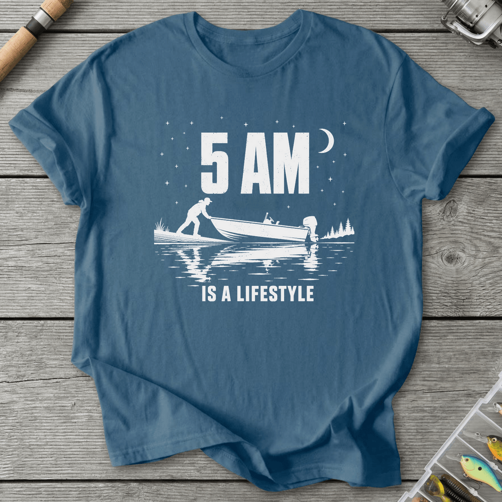 5AM Lifestyle T-Shirt in Indigo Blue | River Giants Club
