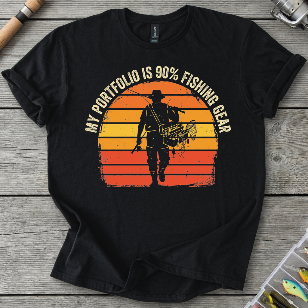 90 Percent Fishing Gear T-Shirt in Black | River Giants Club