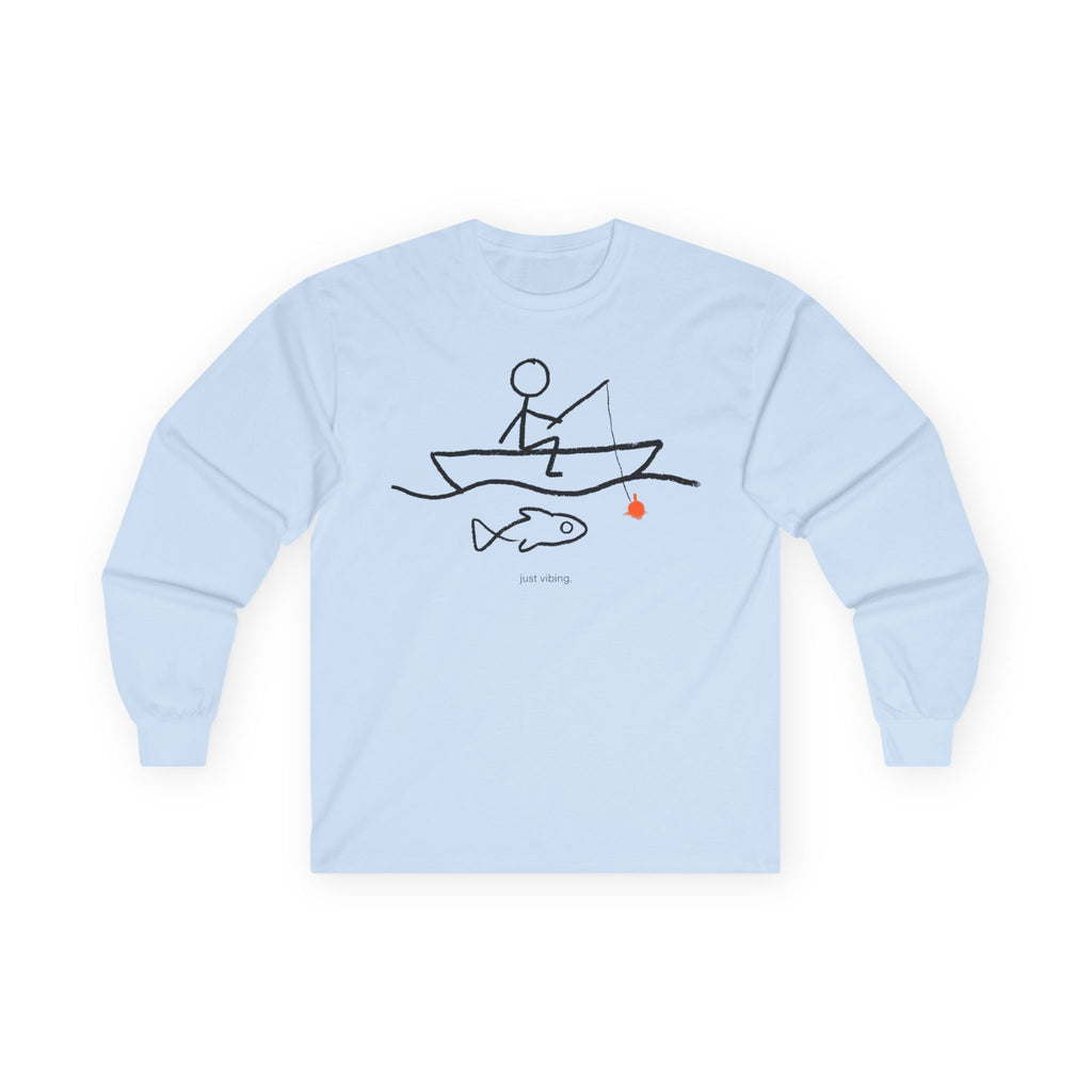Just Vibing Fishing Long Sleeve T-Shirt