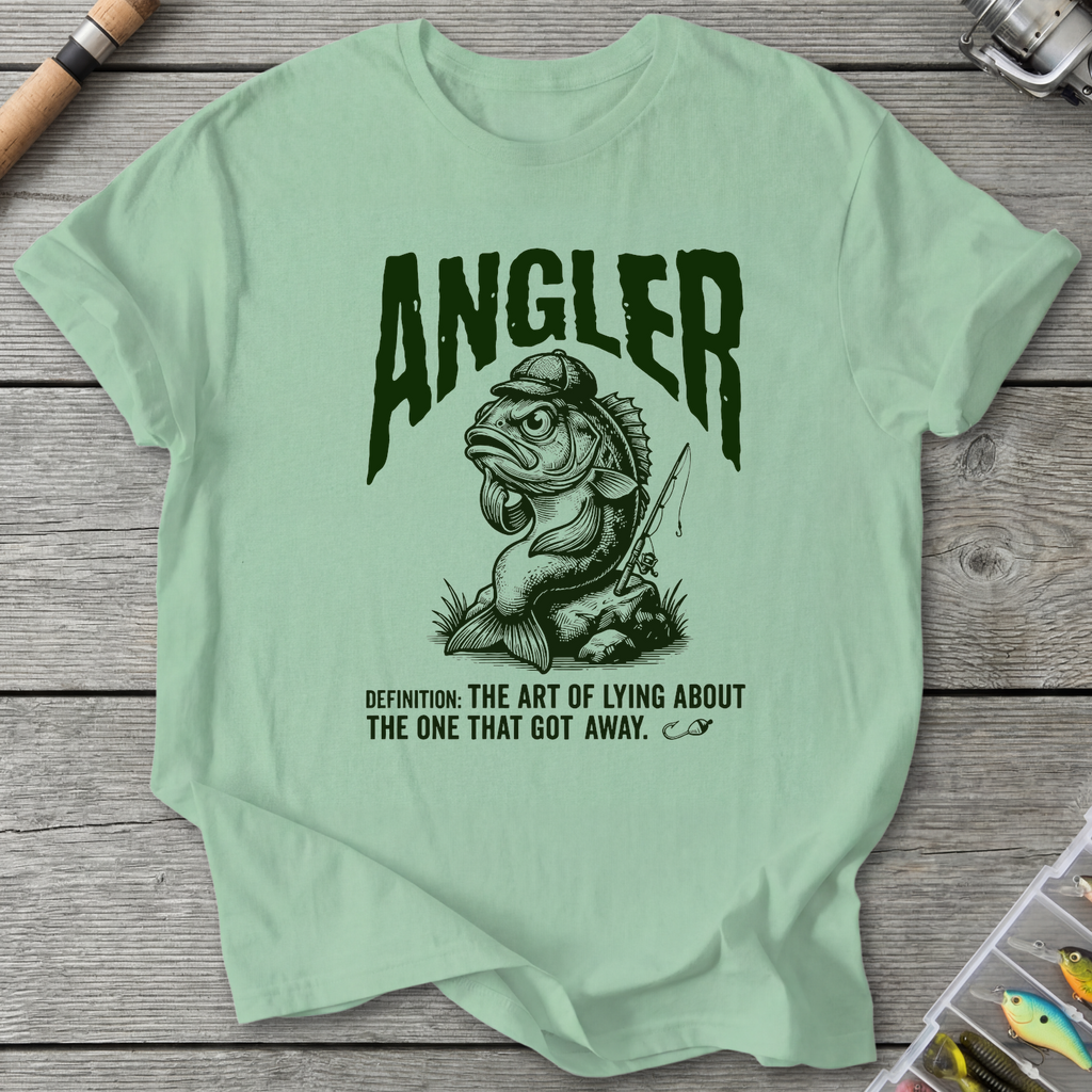 Angler The Art Of Lying T-Shirt in Mint Green | River Giants Club