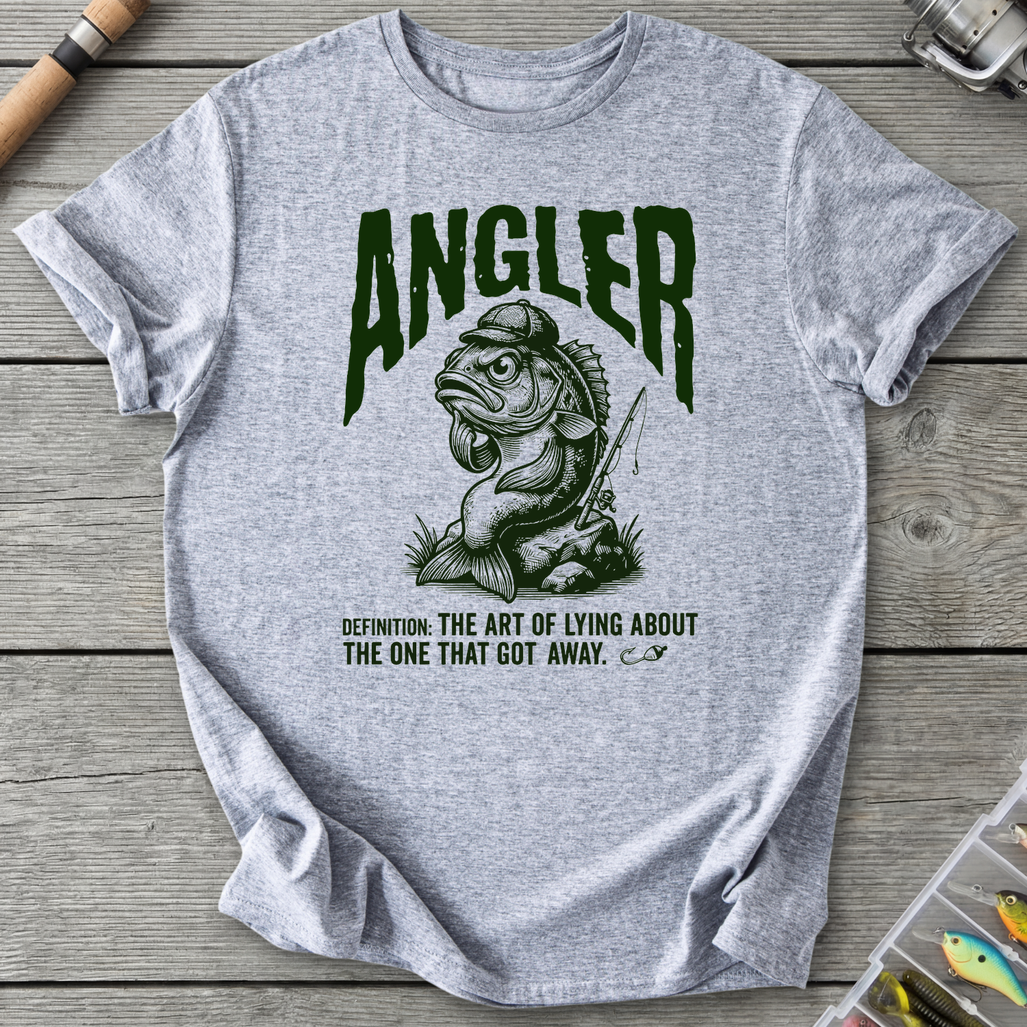 Angler The Art Of Lying T-Shirt in Sport Grey | River Giants Club