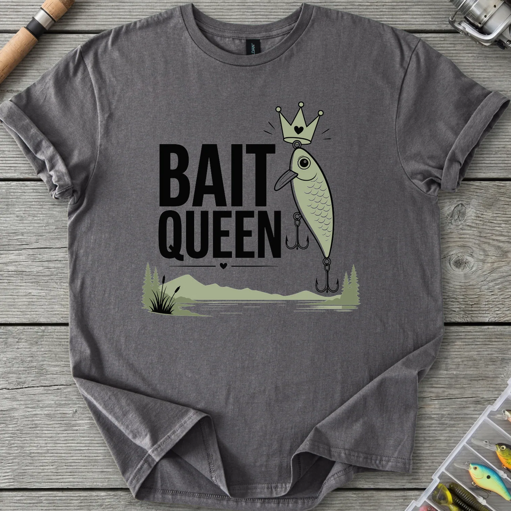 Bait Queen T-Shirt in Charcoal | River Giants Club