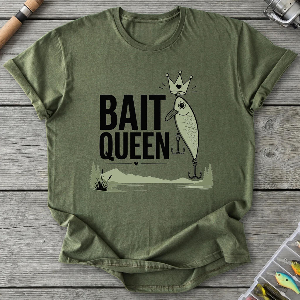 Bait Queen T-Shirt in Military Green | River Giants Club