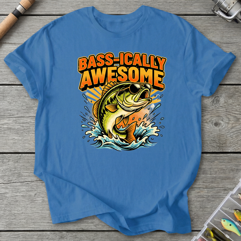 Bass-ically Awesome T-Shirt in Iris | River Giants Club