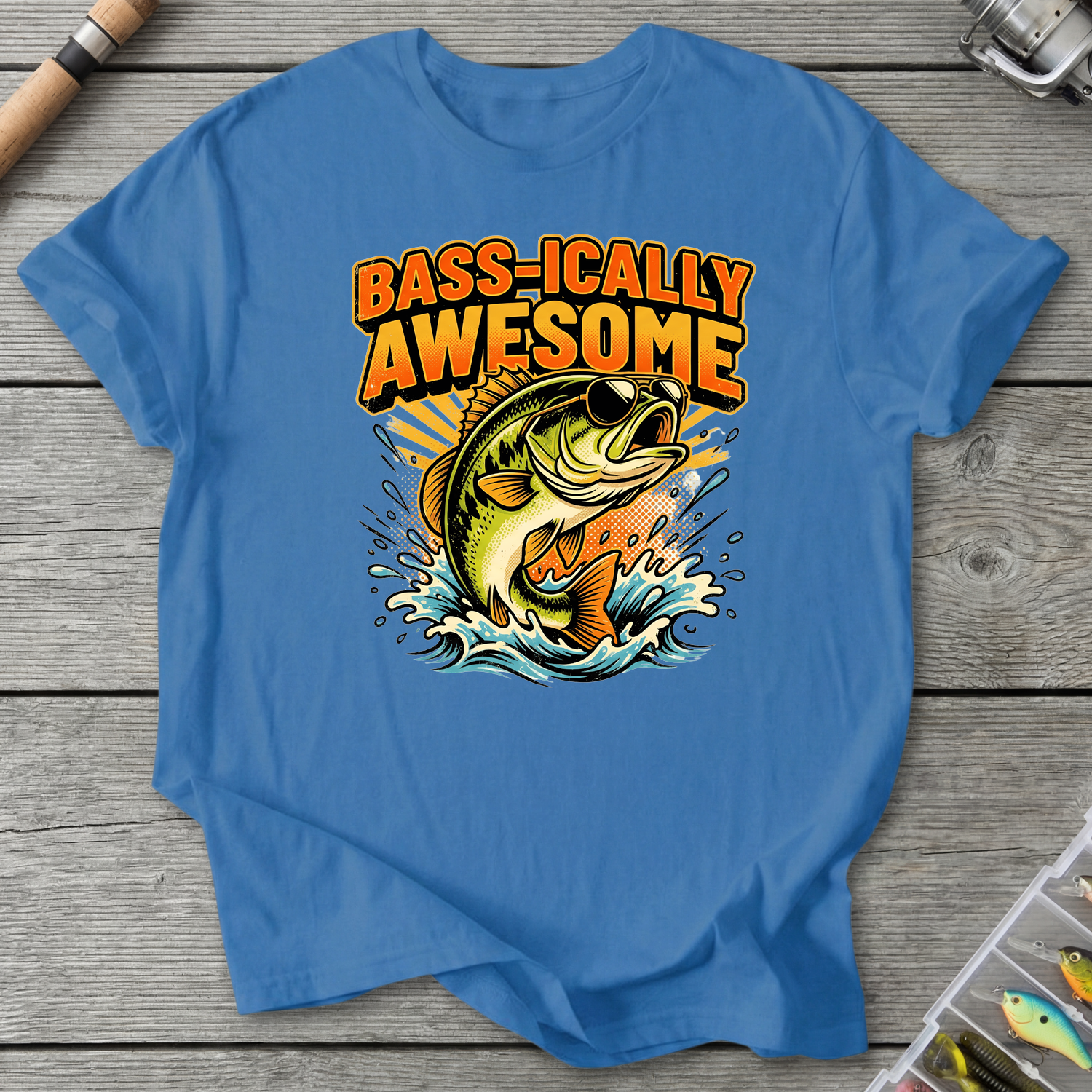 Bass-ically Awesome T-Shirt in Iris | River Giants Club