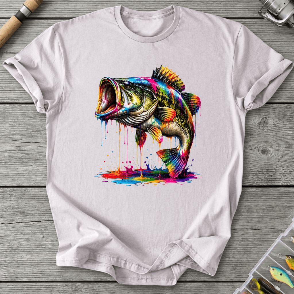 Bass Ink Drip T-Shirt in Ice Grey | River Giants Club