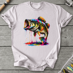 Bass Ink Drip T-Shirt in Ice Grey | River Giants Club