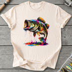 Bass Ink Drip T-Shirt in Natural | River Giants Club