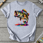 Bass Ink Drip T-Shirt in Sport Grey | River Giants Club