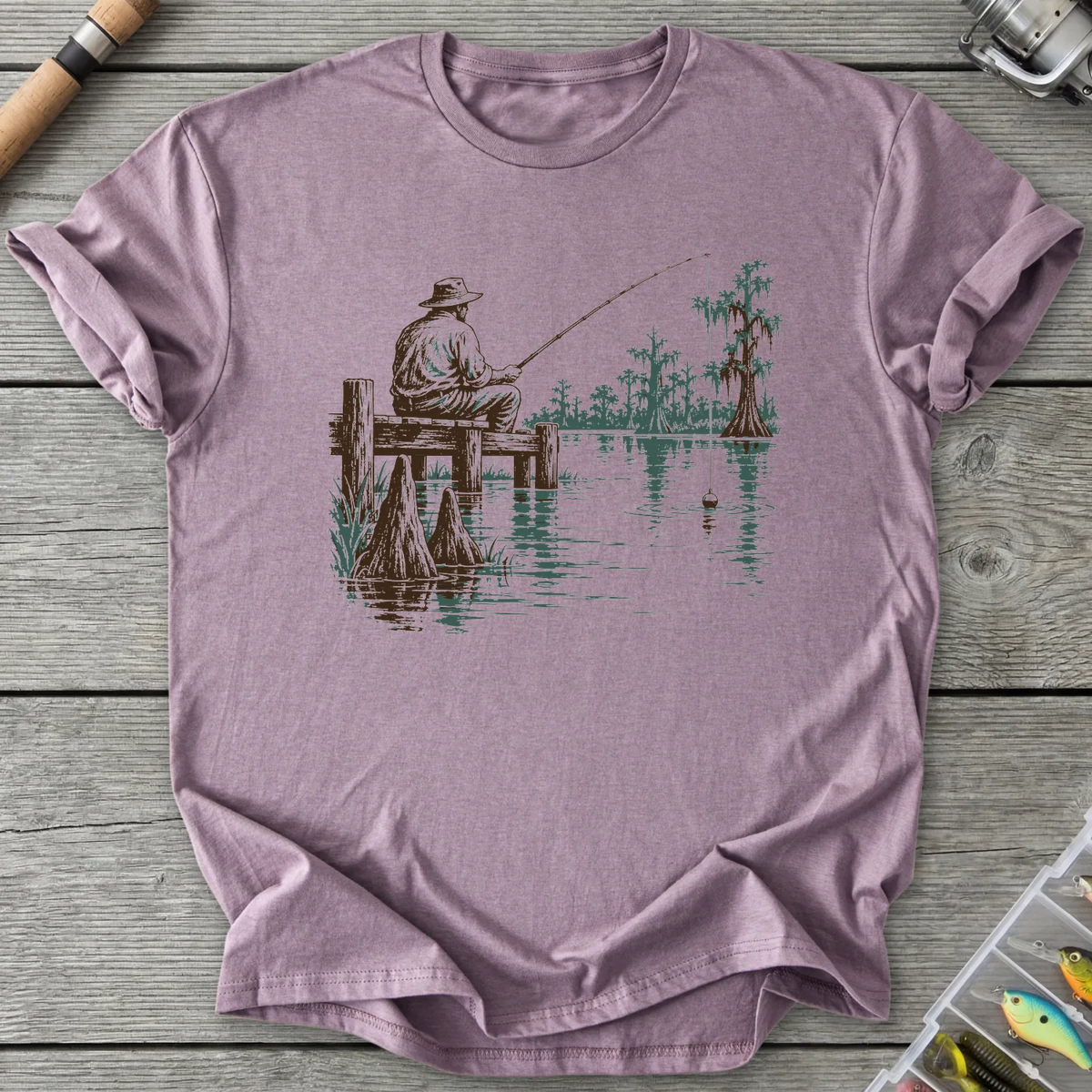 Bayou Dockside Fishing T-Shirt in Paragon | River Giants Club