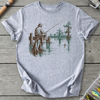 Bayou Dockside Fishing T-Shirt in Sport Grey | River Giants Club