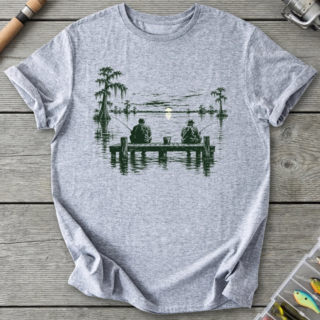 Bayou Fishing Buddies T-Shirt in Sport Grey | River Giants Club