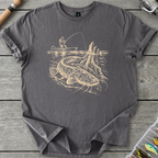 Bayou Flathead Fishing T-Shirt in Charcoal | River Giants Club