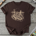 Bayou Flathead Fishing T-Shirt in Dark Chocolate | River Giants Club