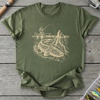 Bayou Flathead Fishing T-Shirt in Military Green | River Giants Club