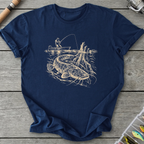 Bayou Flathead Fishing T-Shirt in Navy | River Giants Club