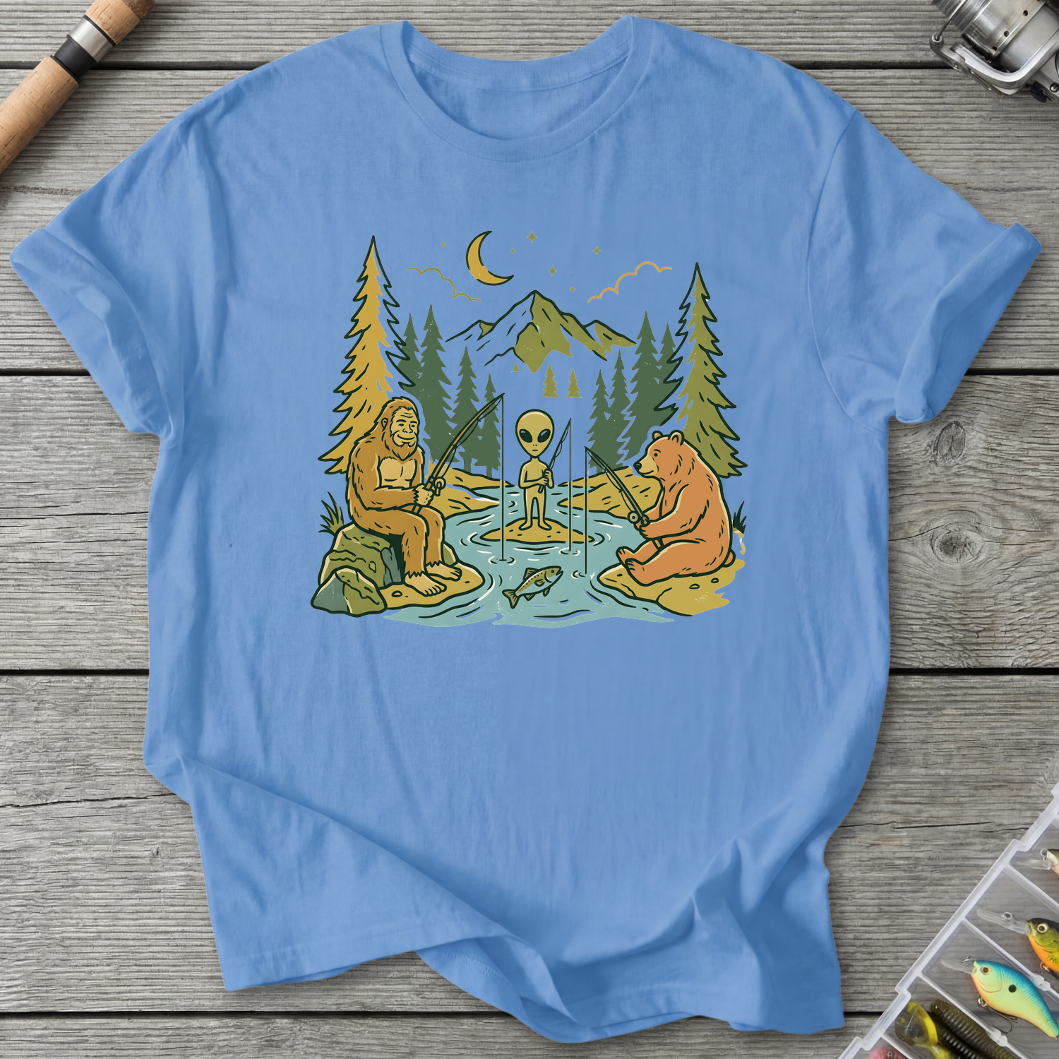 Best Friends Fishing T-Shirt in Carolina Blue | River Giants Club