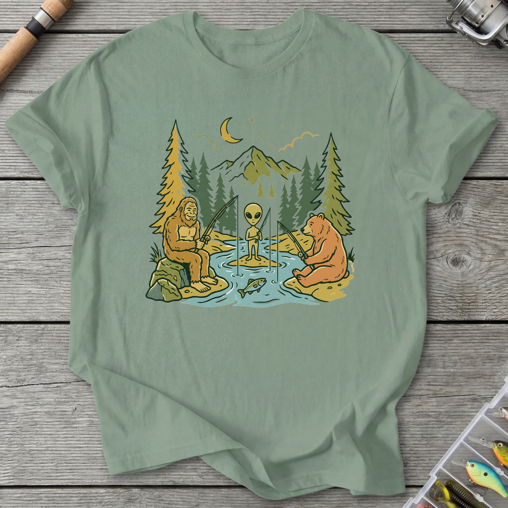 Best Friends Fishing T-Shirt in Sage | River Giants Club