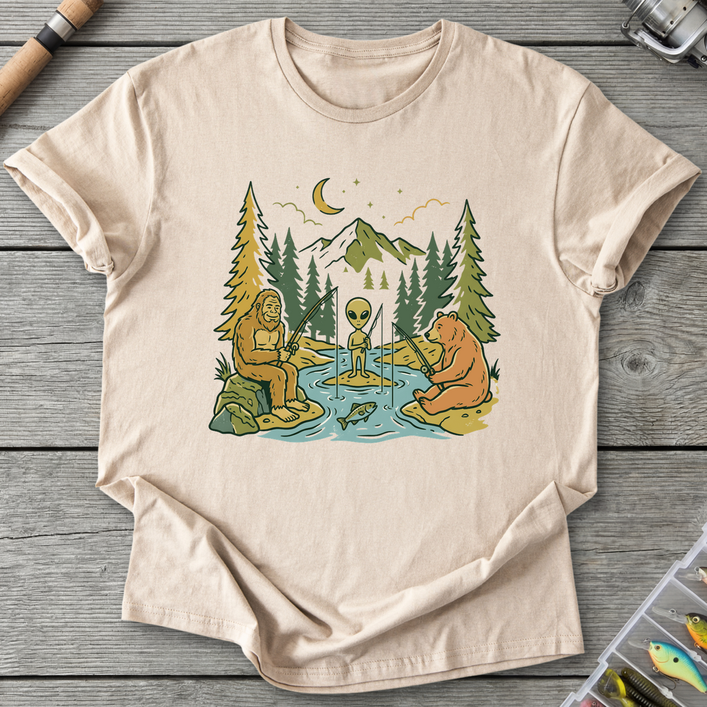 Best Friends Fishing T-Shirt in Sand | River Giants Club
