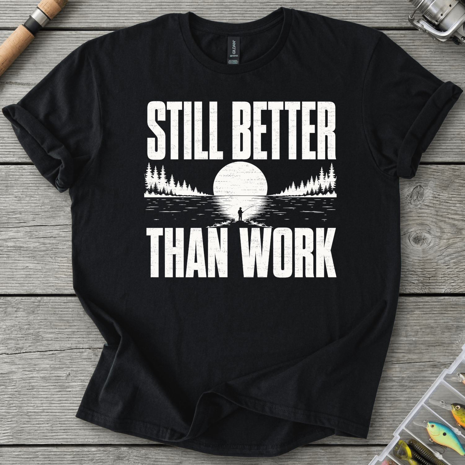 Better Than Work T-Shirt in Black | River Giants Club