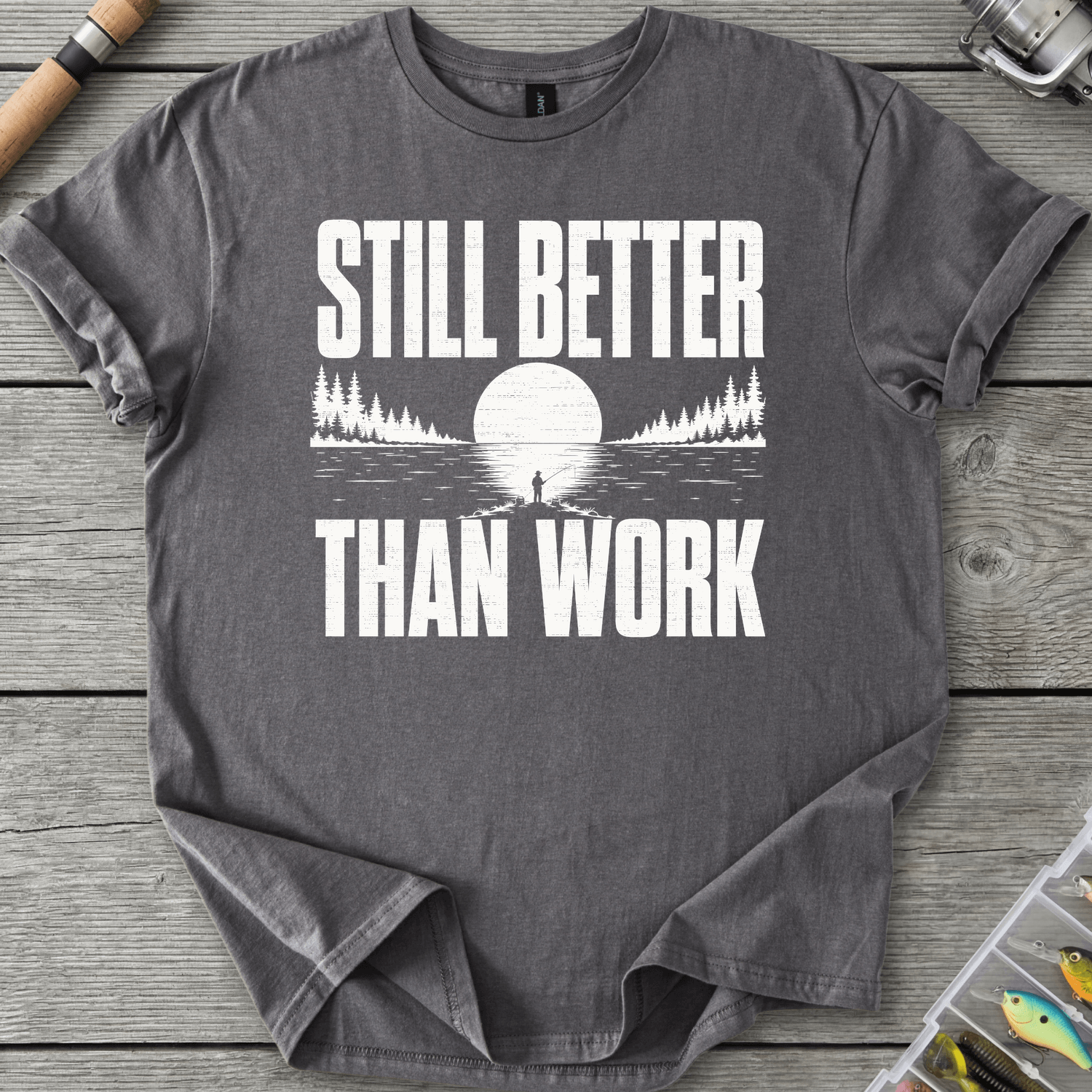 Better Than Work T-Shirt in Charcoal | River Giants Club