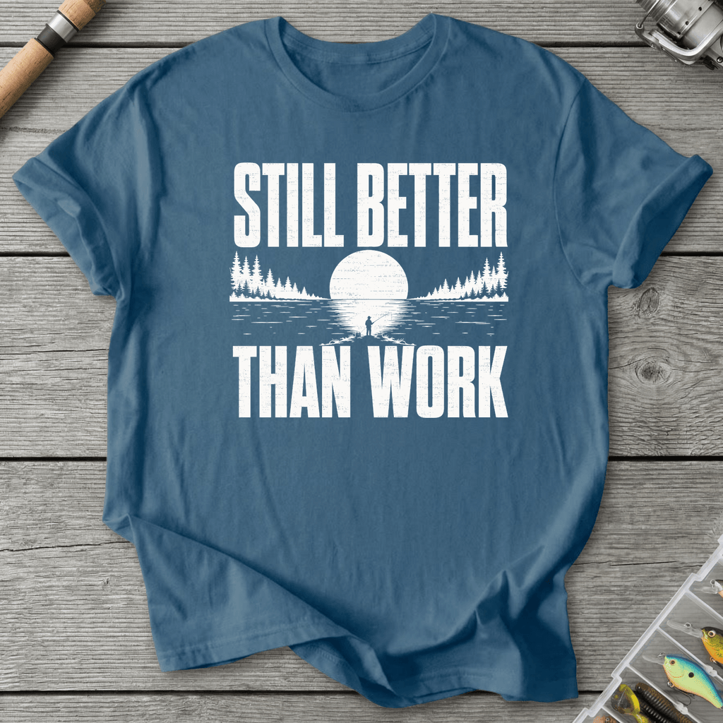 Better Than Work T-Shirt in Indigo Blue | River Giants Club