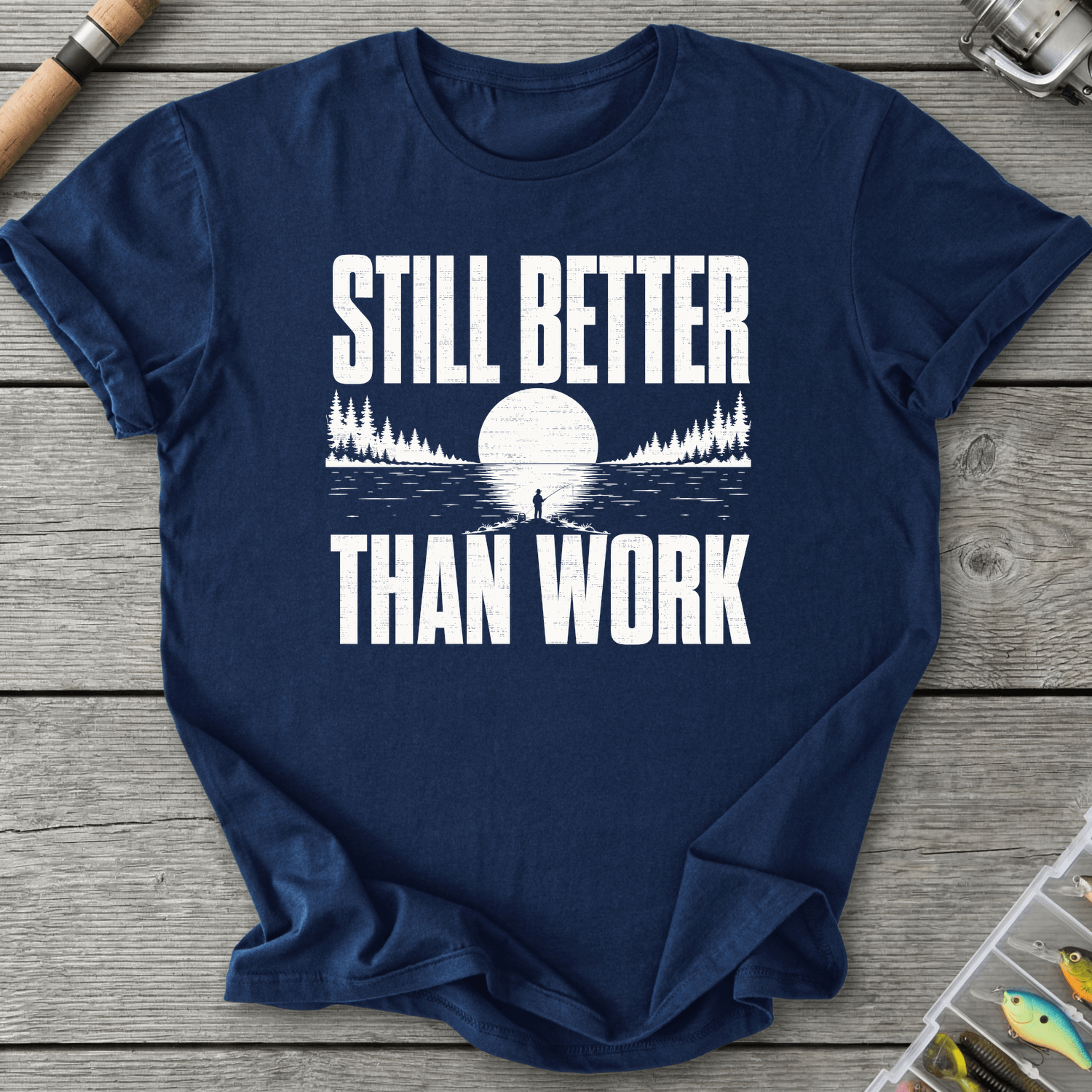 Better Than Work T-Shirt in Navy | River Giants Club