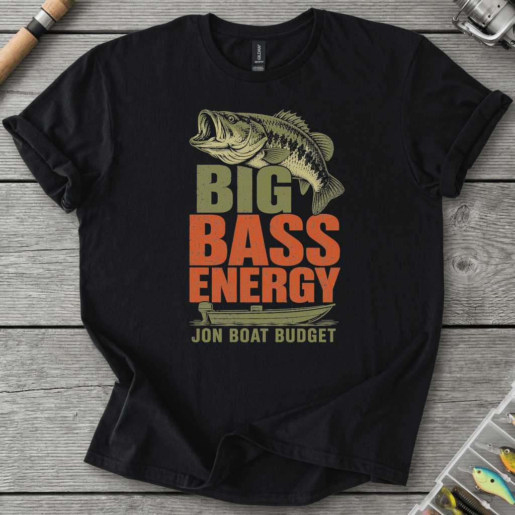 Big Bass Energy T-Shirt in Black | River Giants Club