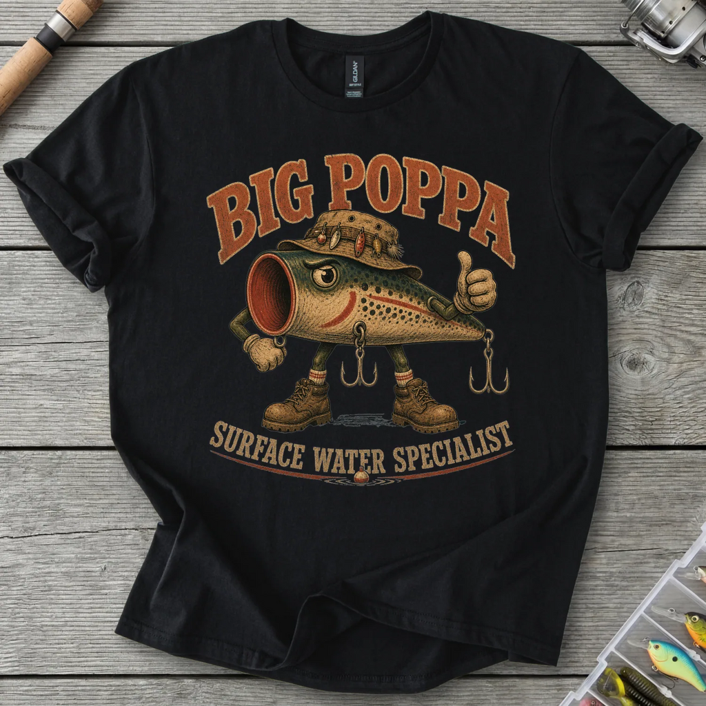 Big Poppa T-Shirt in Black | River Giants Club