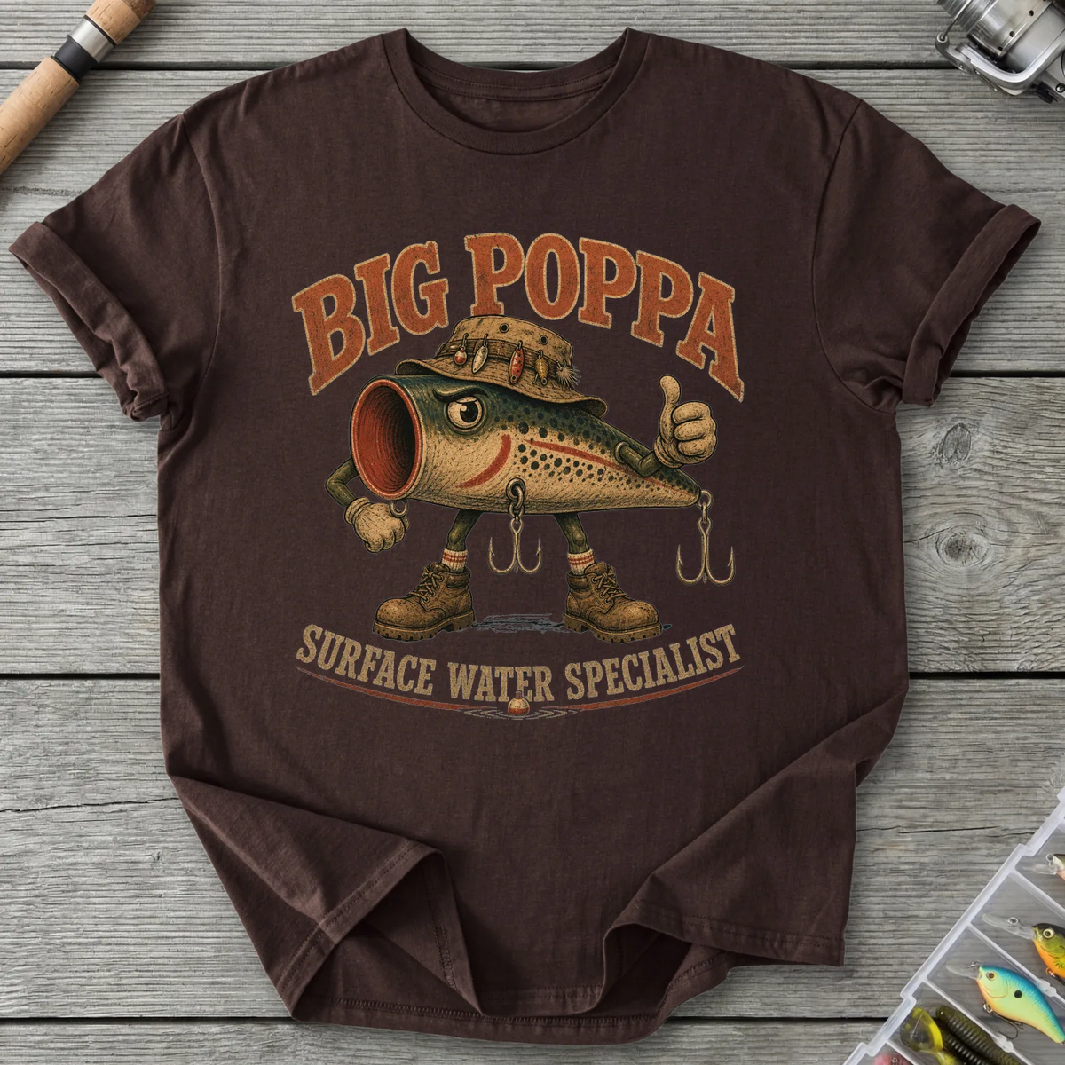 Big Poppa T-Shirt in Dark Chocolate | River Giants Club