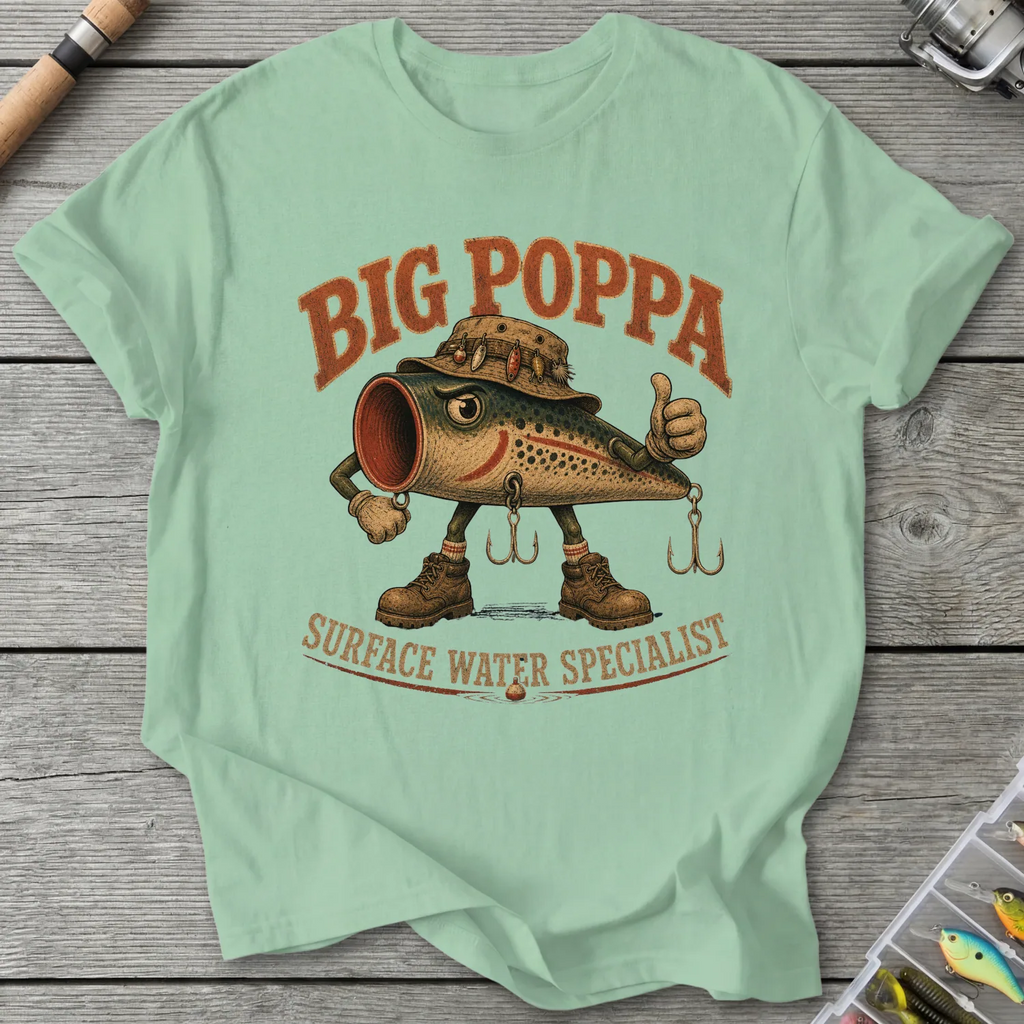 Big Poppa T-Shirt in Mint Green | River Giants Club