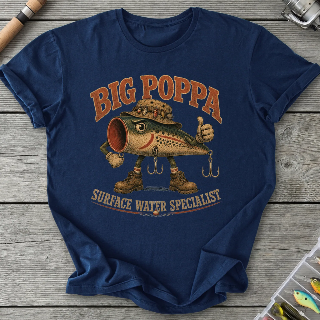 Big Poppa T-Shirt in Navy | River Giants Club