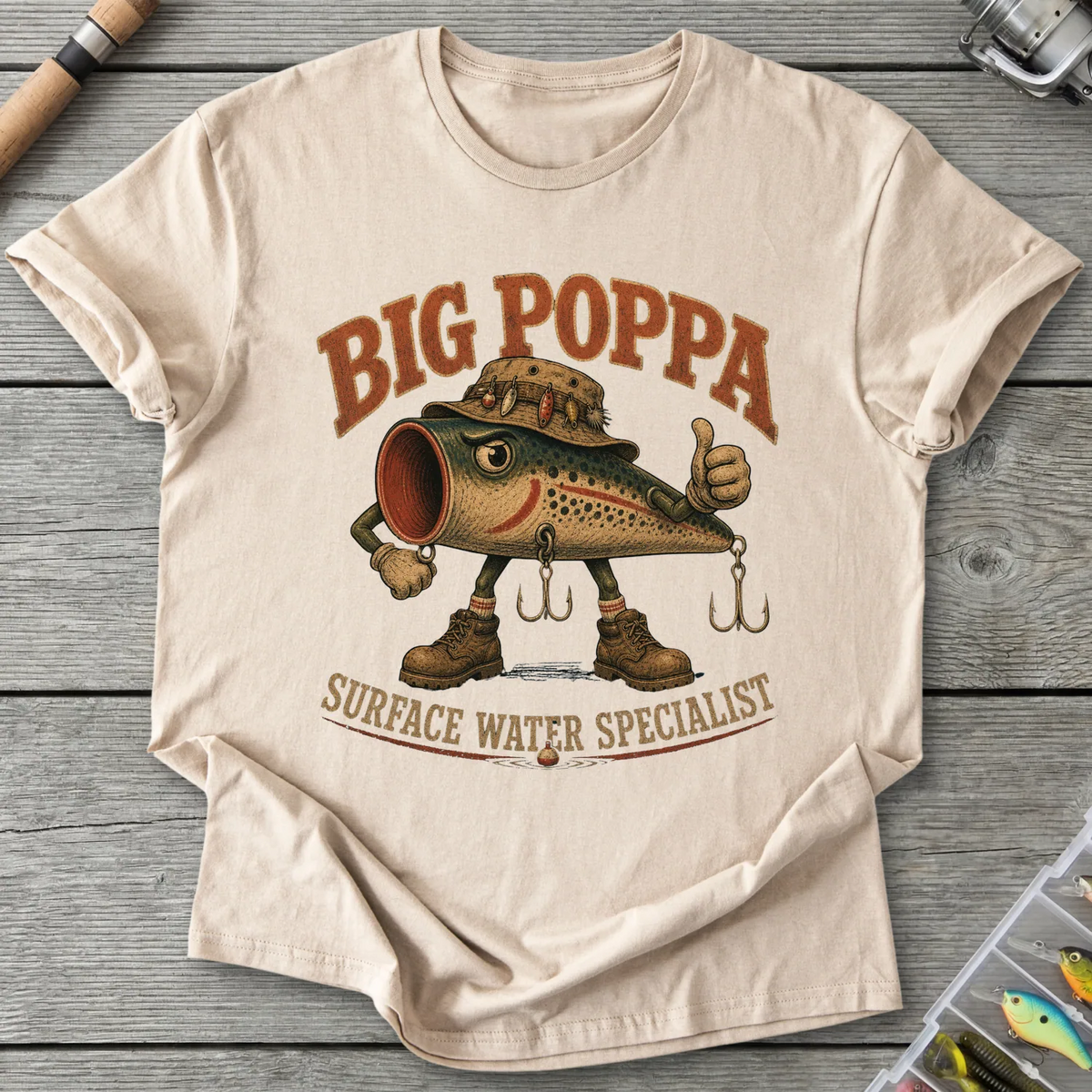 Big Poppa T-Shirt in Sand | River Giants Club