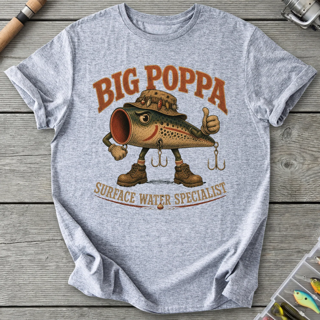 Big Poppa T-Shirt in Sport Grey | River Giants Club