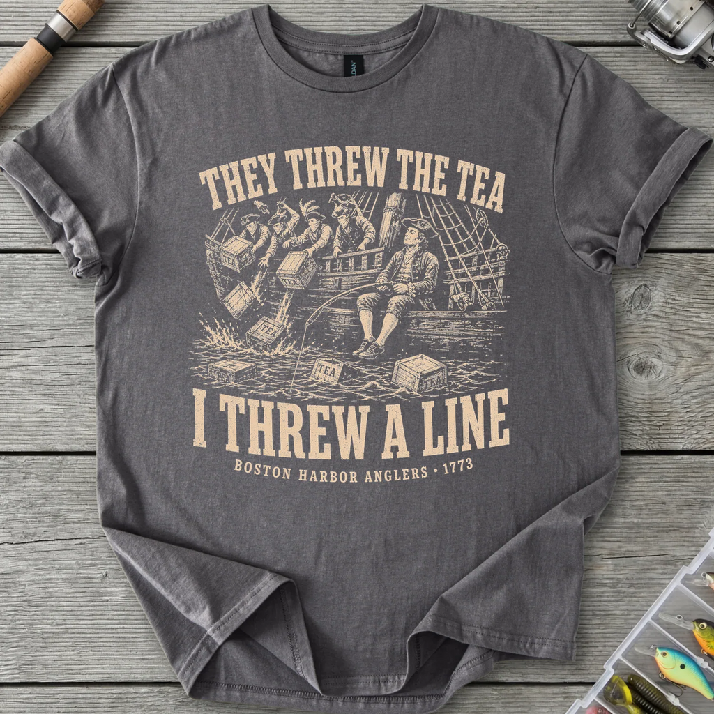 Boston Harbor Anglers T-Shirt in Charcoal | River Giants Club