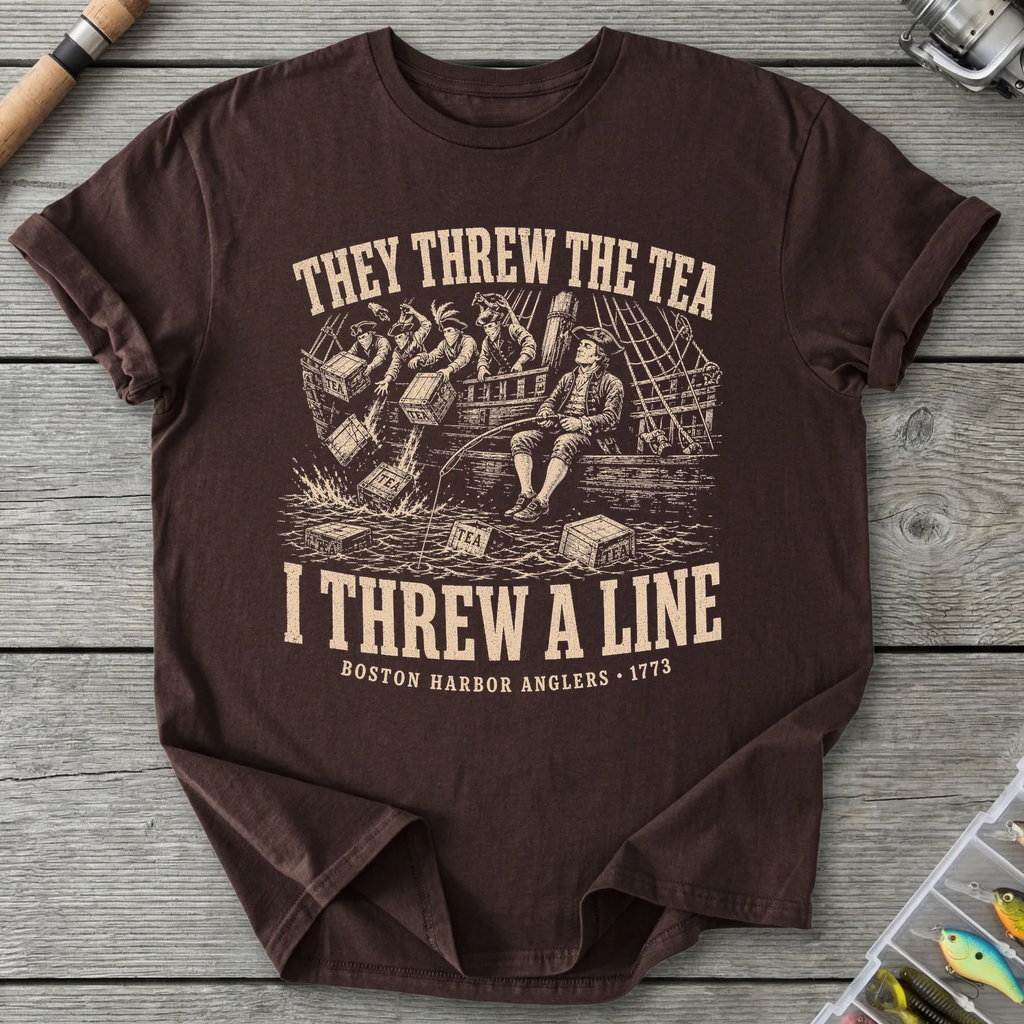 Boston Harbor Anglers T-Shirt in Dark Chocolate | River Giants Club