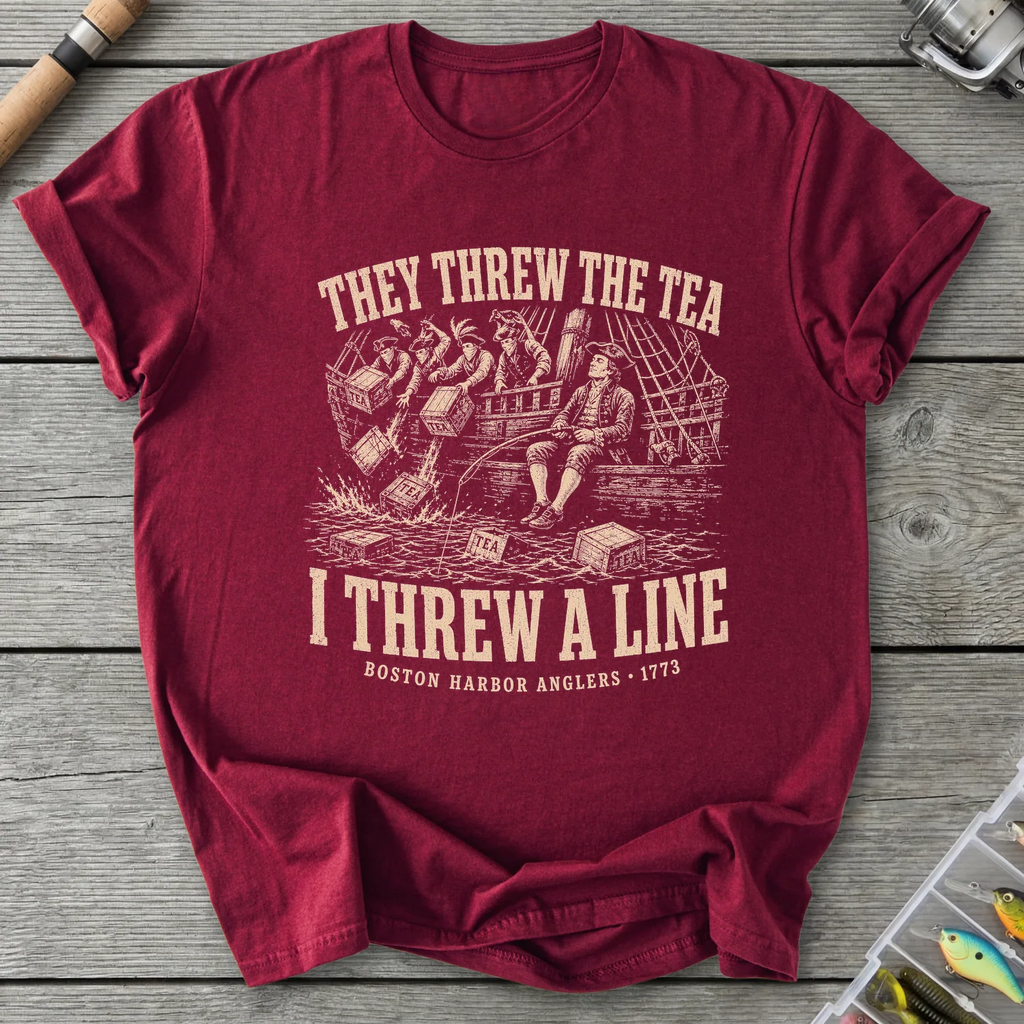 Boston Harbor Anglers T-Shirt in Maroon | River Giants Club